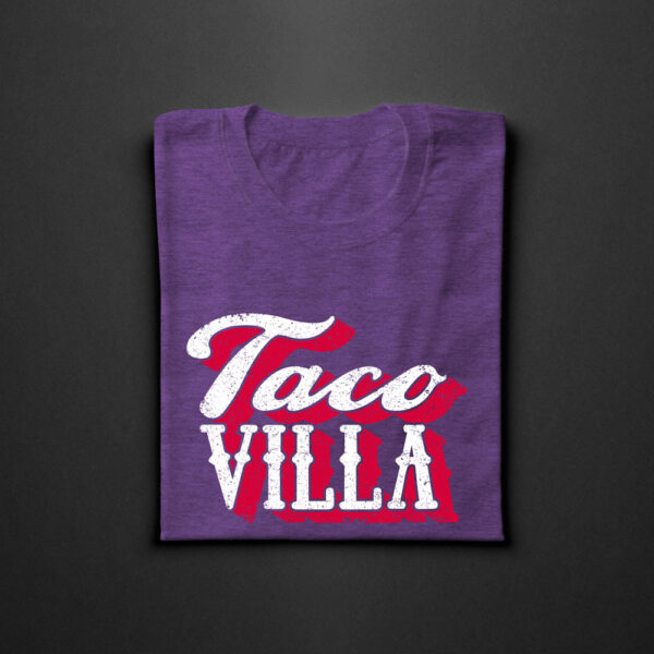 purple logo shirt